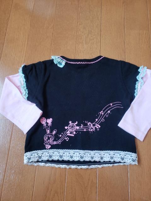 ☆新品同様☆メゾピアノ☆重ね着風トレーナー☆90 < ブランド  ☆新品同様☆メゾピアノ☆重ね着風トレーナー☆90 < ブランドの