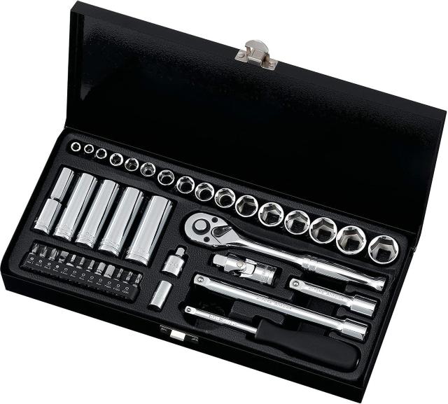 E-Value ソケットレンチセット ESR-2340M 差込角:6.35mm 9.5mm 40点 1セット < ペット/手芸/園芸  E-Value ソケットレンチセット ESR-2340M 差込角:6.35mm 9.5mm 40点 1セット  < ペット/手芸/園芸の