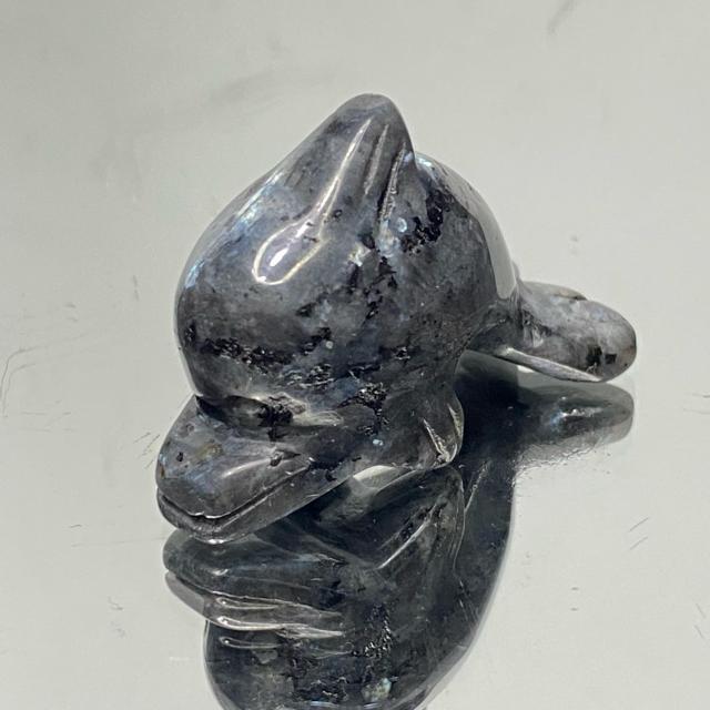 《置物No.380》シルバーシラー 天然石ラルビカイト イルカ < インテリア/ライフ  《置物No.380》シルバーシラー 天然石ラルビカイト イルカ  < インテリア/ライフの