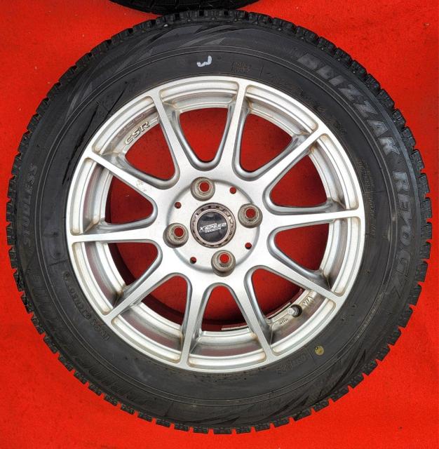 クロススピードCSR 14in 4.5J +43 PCD100 BRIDGESTONE BLIZZAK REVO G < 自動車/バイク クロススピードCSR 14in 4.5J +43 PCD100 BRIDGESTONE BLIZZAK REVO G < 自動車/バイク