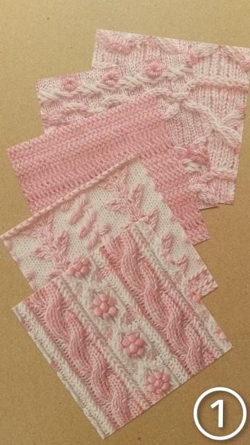 @ピンクのニット柄 バラメモ・ペーパー素材 5枚 < インテリア/ライフ @ピンクのニット柄 バラメモ・ペーパー素材 5枚 < インテリア/ライフの