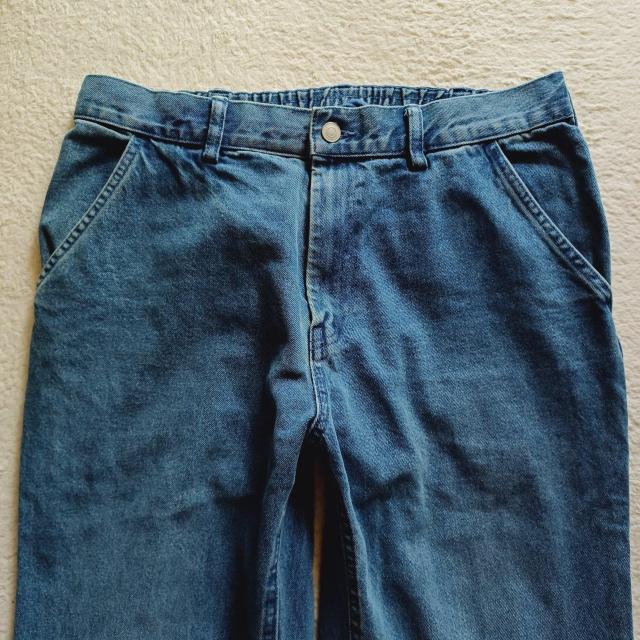 ★【GU】ジーユー★ウエストゴム紐ヒモゆったり楽チン♪ウォッシュドブルー☆綺麗なストレートロングデニムパンツGパンXL大きいサイズ < 男性ファッション ★【GU】ジーユー★ウエストゴム紐ヒモゆったり楽チン♪ウォッシュドブルー☆綺麗なストレートロングデニムパンツGパンXL大きいサイズ < 男性ファッションの