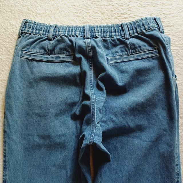 ★【GU】ジーユー★ウエストゴム紐ヒモゆったり楽チン♪ウォッシュドブルー☆綺麗なストレートロングデニムパンツGパンXL大きいサイズ < 男性ファッション ★【GU】ジーユー★ウエストゴム紐ヒモゆったり楽チン♪ウォッシュドブルー☆綺麗なストレートロングデニムパンツGパンXL大きいサイズ < 男性ファッションの