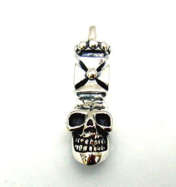 ☆シルバー925 スカルクロスペンダント < 男性アクセサリー/時計 ☆シルバー925 スカルクロスペンダント < 男性アクセサリー/時計の
