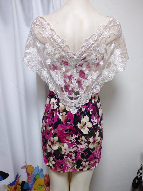 dazzy  レース オフショル 花柄 ナイトドレス < 女性ファッション  dazzy  レース オフショル 花柄 ナイトドレス < 女性ファッションの