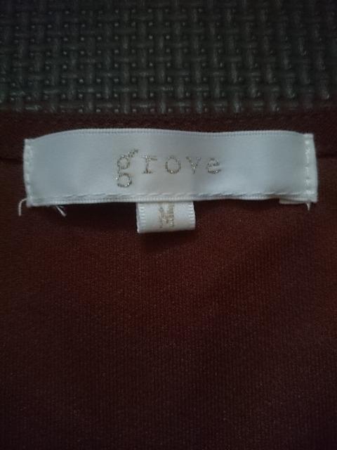 grove グローブ☆ボタンデザイントップス★タック入り☆ブラウン★ < ブランド  grove グローブ☆ボタンデザイントップス★タック入り☆ブラウン★ < ブランドの