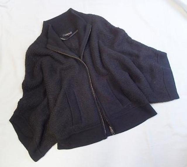 ☆Nanette Lepore ナネットレポー/ダブルファスナー入り デザインカーディガン ゆったりアウター/ブラック/サイズM < 女性ファッション  ☆Nanette Lepore ナネットレポー/ダブルファスナー入り デザインカーディガン ゆったりアウター/ブラック/サイズM  < 女性ファッションの