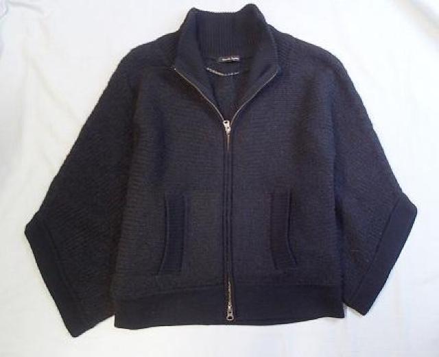 ☆Nanette Lepore ナネットレポー/ダブルファスナー入り デザインカーディガン ゆったりアウター/ブラック/サイズM < 女性ファッション  ☆Nanette Lepore ナネットレポー/ダブルファスナー入り デザインカーディガン ゆったりアウター/ブラック/サイズM < 女性ファッションの