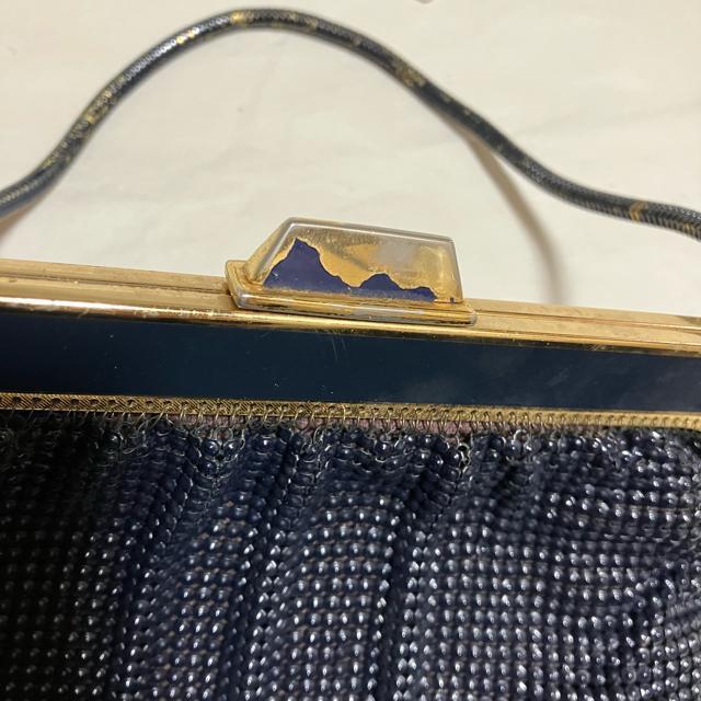 【アンティーク】【ノーブランド扱い】 がま口 パーティーバッグ / ネイビー < 女性ファッション 【アンティーク】【ノーブランド扱い】 がま口 パーティーバッグ / ネイビー < 女性ファッションの