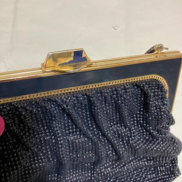 【アンティーク】【ノーブランド扱い】 がま口 パーティーバッグ / ネイビー < 女性ファッション 【アンティーク】【ノーブランド扱い】 がま口 パーティーバッグ / ネイビー < 女性ファッションの