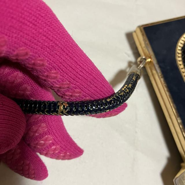 【アンティーク】【ノーブランド扱い】 がま口 パーティーバッグ / ネイビー < 女性ファッション 【アンティーク】【ノーブランド扱い】 がま口 パーティーバッグ / ネイビー < 女性ファッションの