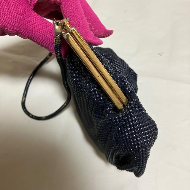 【アンティーク】【ノーブランド扱い】 がま口 パーティーバッグ / ネイビー < 女性ファッション 【アンティーク】【ノーブランド扱い】 がま口 パーティーバッグ / ネイビー < 女性ファッションの