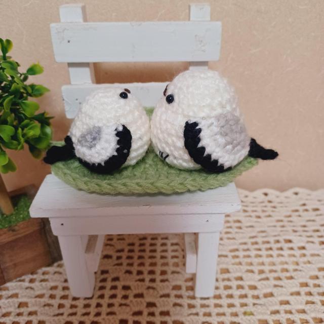 ☆Hand made☆ シマエナガさんの親子*葉っぱのドイリー*あみぐるみ < ペット/手芸/園芸 ☆Hand made☆ シマエナガさんの親子*葉っぱのドイリー*あみぐるみ < ペット/手芸/園芸の