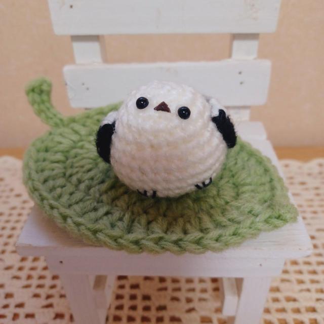 ☆Hand made☆ シマエナガさんの親子*葉っぱのドイリー*あみぐるみ < ペット/手芸/園芸 ☆Hand made☆ シマエナガさんの親子*葉っぱのドイリー*あみぐるみ < ペット/手芸/園芸の