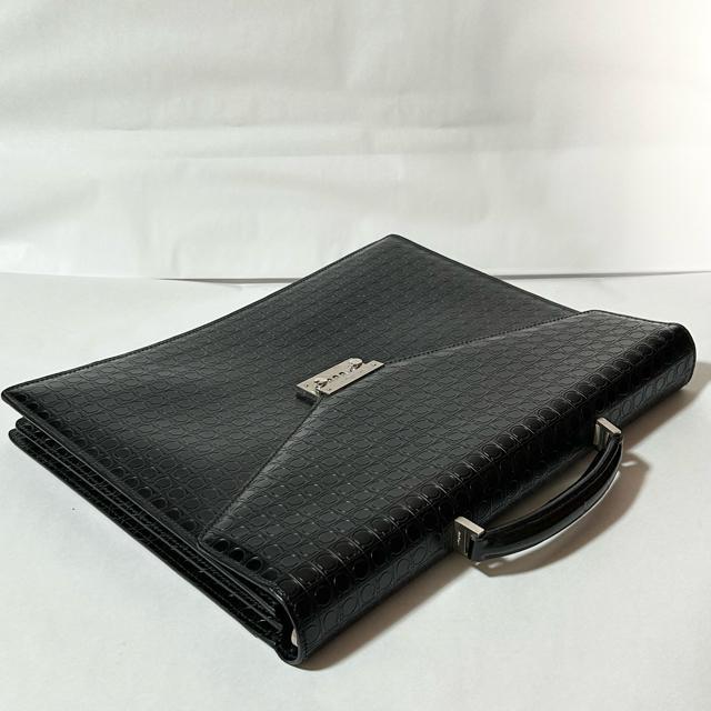 Salvatore Ferragamo �t�F���K�� �����Y �K���`�[�j ���U�[ �r�W�l�X�o�b�O �u���[�t�P�[�X �u���b�N �� �u�����h�� 