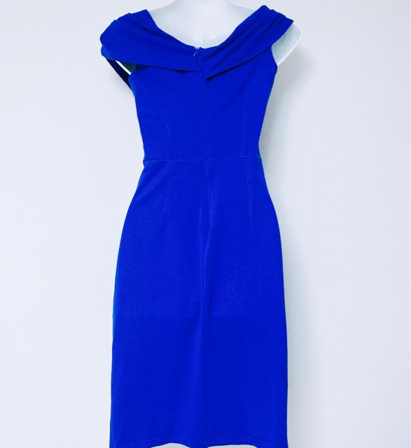 ブルー青アシメオフショルタイトドレスワンピースワンショルダー < 女性ファッション ブルー青アシメオフショルタイトドレスワンピースワンショルダー < 女性ファッションの