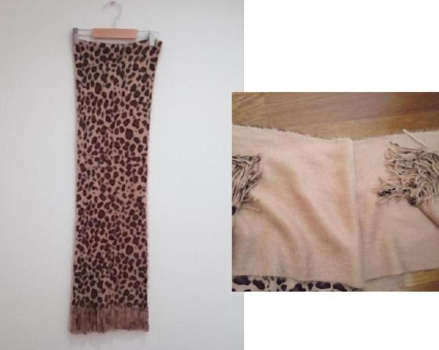 新品◆素材感◎ フワフワ マフラー◆ヒョウ柄 レオパード◆フリンジ 暖かい お洒落 アクリル100% < 女性ファッション  新品◆素材感◎ フワフワ マフラー◆ヒョウ柄 レオパード◆フリンジ 暖かい お洒落 アクリル100%  < 女性ファッションの