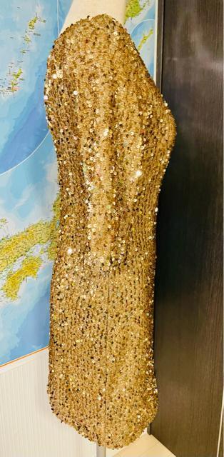 キラキラスパンコールドレス ミニワンピース ミニドレス < 女性ファッション  キラキラスパンコールドレス ミニワンピース ミニドレス < 女性ファッションの