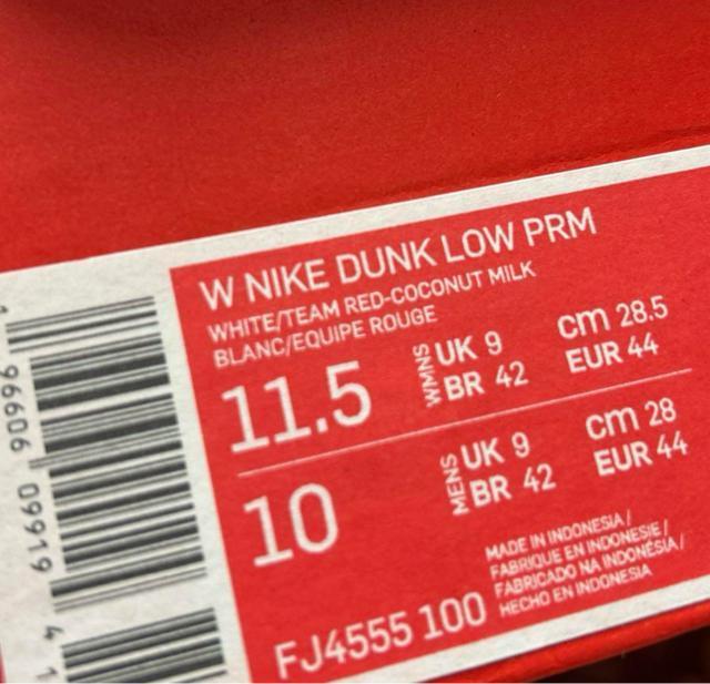 W NIKE DUNK LOW PRM vintage red 28.5cm  uh 