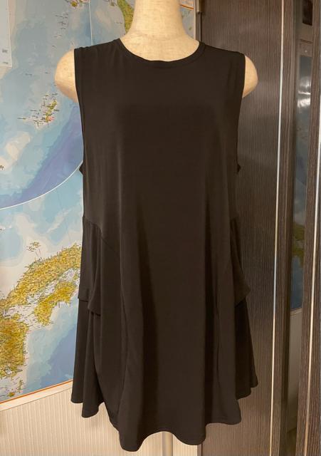 チュニック ノースリーブ ブラック < 女性ファッション  チュニック ノースリーブ ブラック  < 女性ファッションの