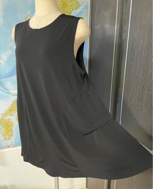 チュニック ノースリーブ ブラック < 女性ファッション  チュニック ノースリーブ ブラック < 女性ファッションの