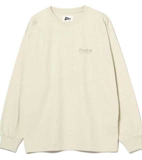 メンズ ロゴプリント ロングスリーブTシャツ【NATURAL】 < 男性ファッション  メンズ ロゴプリント ロングスリーブTシャツ【NATURAL】  < 男性ファッションの
