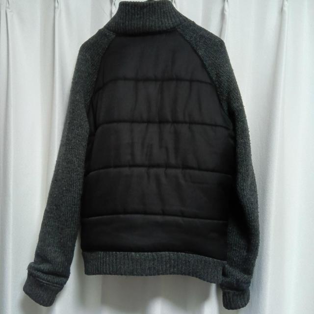 TAKEO KIKUCHI ジップアップ ニット切り替え 中綿ジャケット サイズ3 黒 ダークグレー タケオキクチ ジャケット 服 < ブランド  TAKEO KIKUCHI ジップアップ ニット切り替え 中綿ジャケット サイズ3 黒 ダークグレー タケオキクチ ジャケット 服 < ブランドの