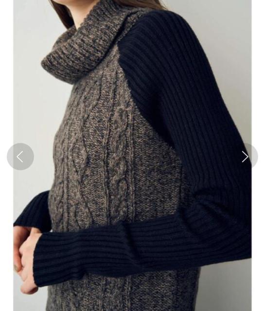 【YECCA VECCA】ケーブルタートルネックニット ネイビー < ブランド 【YECCA VECCA】ケーブルタートルネックニット ネイビー < ブランドの