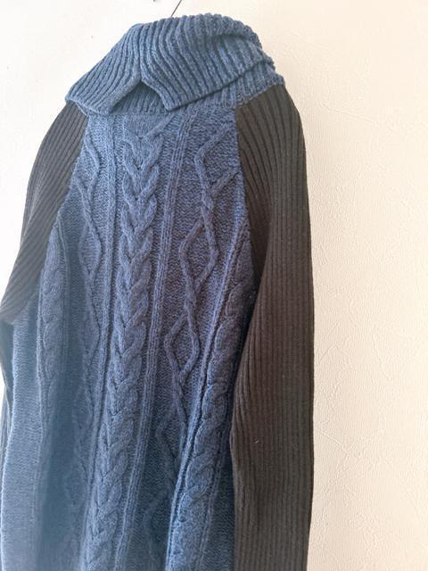 【YECCA VECCA】ケーブルタートルネックニット ネイビー < ブランド 【YECCA VECCA】ケーブルタートルネックニット ネイビー < ブランドの