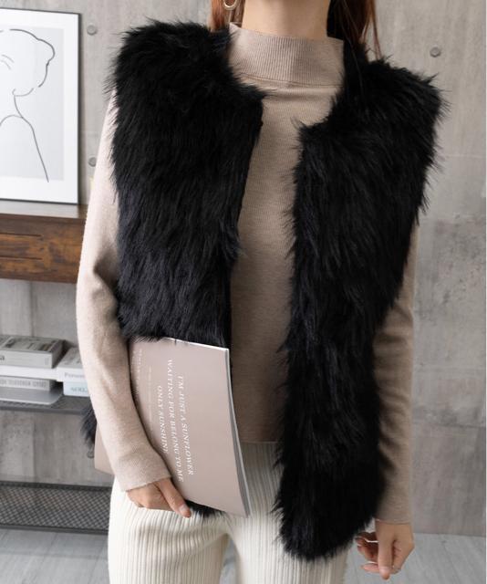 送料無料 新品 フェイクファーベスト ふわふわファージレ < 女性ファッション 送料無料 新品 フェイクファーベスト ふわふわファージレ < 女性ファッションの