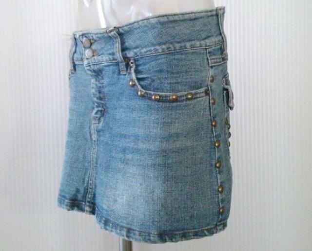 スタッズ付き デニム ミニスカート★ < 女性ファッション スタッズ付き デニム ミニスカート★ < 女性ファッションの