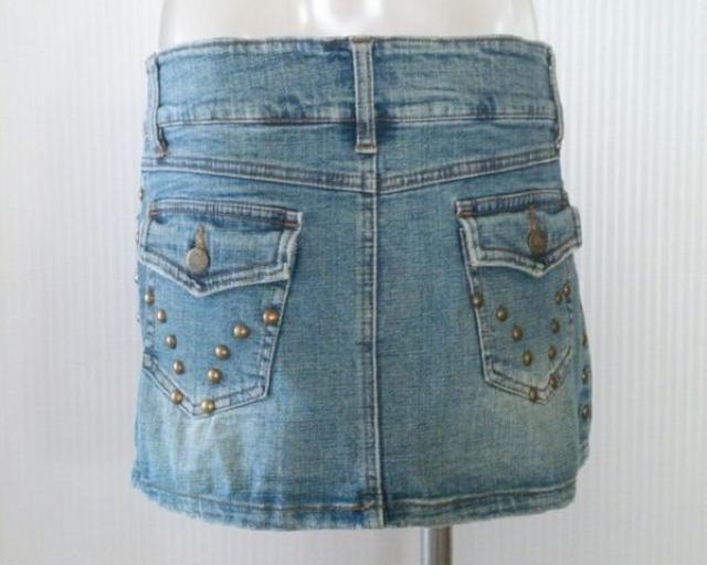 スタッズ付き デニム ミニスカート★ < 女性ファッション スタッズ付き デニム ミニスカート★ < 女性ファッションの