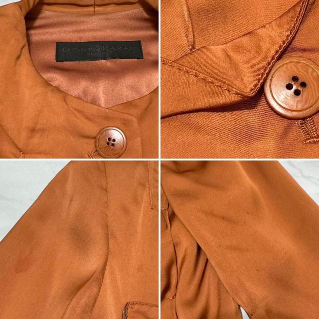 ダナキャランDONNAKARANサテンジャケット茶#40 < ブランド  ダナキャランDONNAKARANサテンジャケット茶#40 < ブランドの