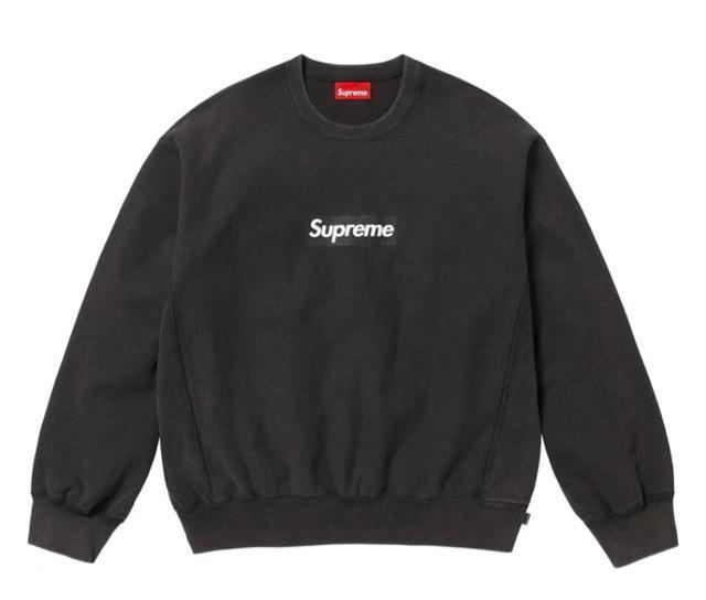 Supreme Washed Box Logo Crewneck Black < ブランド Supreme Washed Box Logo Crewneck Black < ブランドの