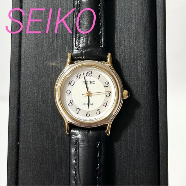 SEIKO セイコー QZ 腕時計 エクセリーヌ ホワイト文字盤 動作確認済み < ブランド SEIKO セイコー QZ 腕時計 エクセリーヌ ホワイト文字盤 動作確認済み < ブランドの