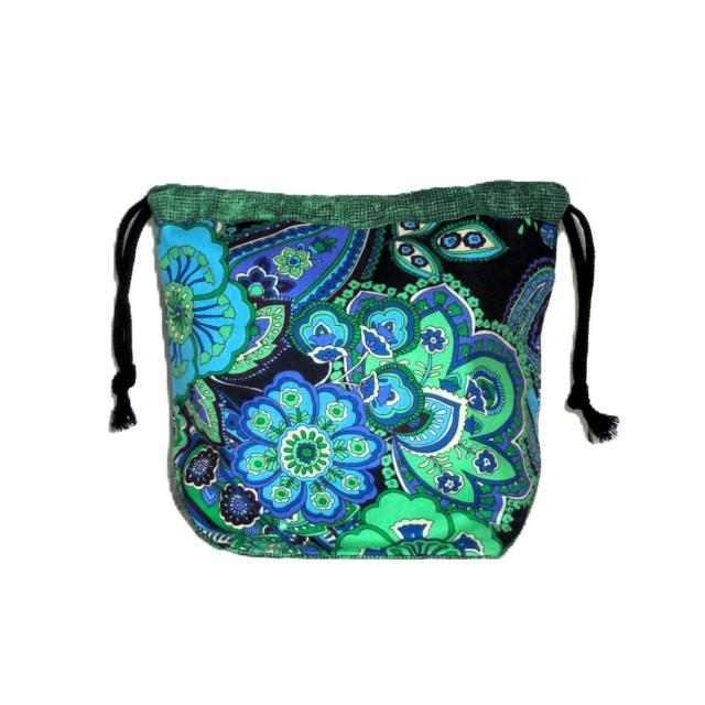 【底マチ幅が広い巾着】◆ヴェラブラッドリー◆【Blue Rhapsody】 < 女性ファッション 【底マチ幅が広い巾着】◆ヴェラブラッドリー◆【Blue Rhapsody】 < 女性ファッションの