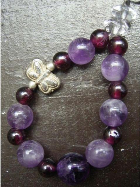 蝶*ガーネットxアメジストストラップ < 家電/AV 蝶*ガーネットxアメジストストラップ < 家電/AVの