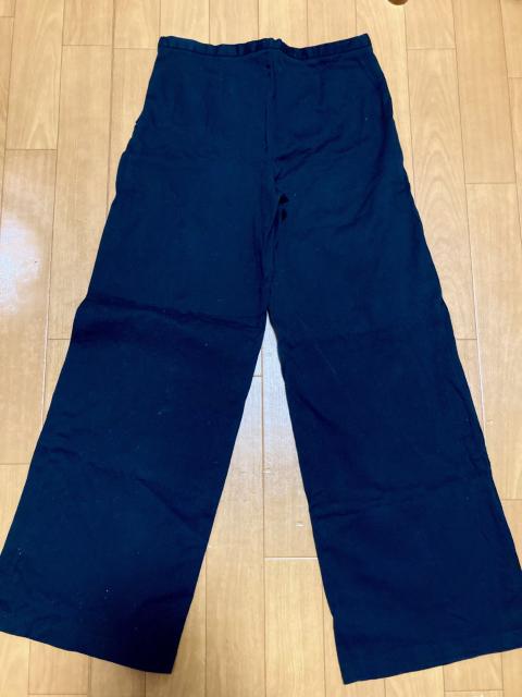 新品パンツ ブラック ワイドパンツ 美脚 着痩せ効果 コットン 綿 < 女性ファッション  新品パンツ ブラック ワイドパンツ 美脚 着痩せ効果 コットン 綿 < 女性ファッションの