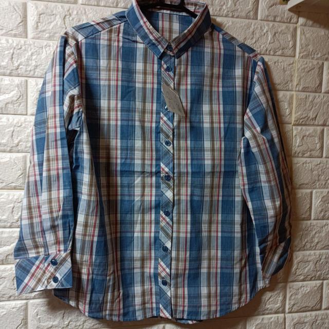 新品★キャミとして着れる3wayチェック柄シャツ/ブルー < 女性ファッション  新品★キャミとして着れる3wayチェック柄シャツ/ブルー < 女性ファッションの