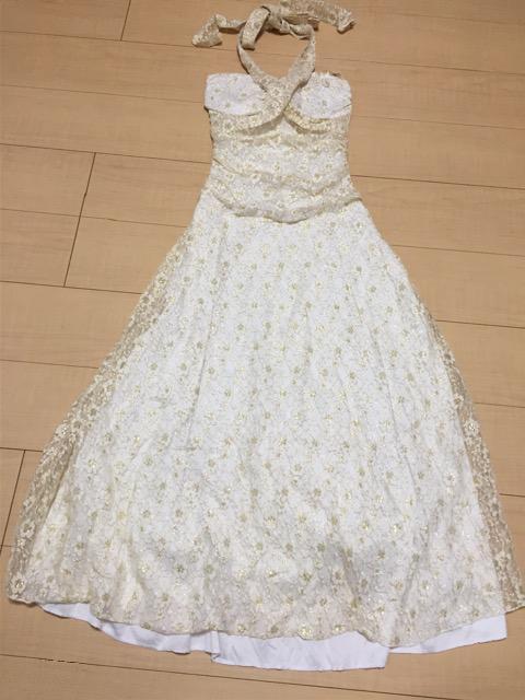 ロングドレス★ホワイトゴールドレース★キャバ★結婚式★ < 女性ファッション  ロングドレス★ホワイトゴールドレース★キャバ★結婚式★  < 女性ファッションの