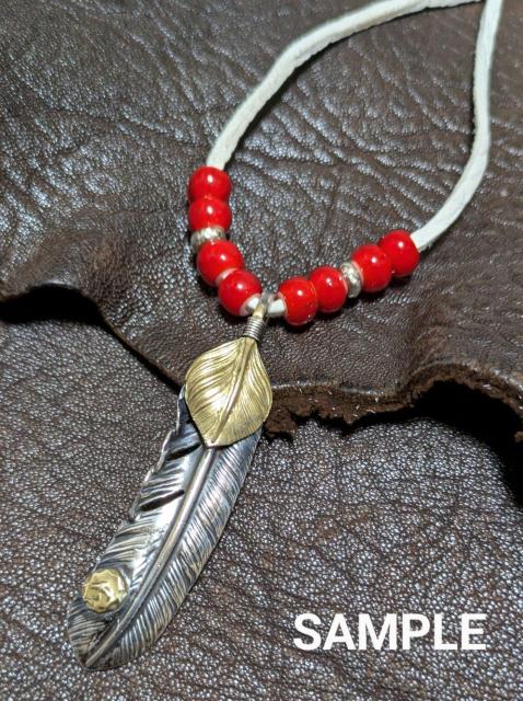 キムタク仕様★ホワイトハーツ★赤7o★SLV925無垢ビーズ★鹿革紐★新品未着用 < 男性アクセサリー/時計 キムタク仕様★ホワイトハーツ★赤7o★SLV925無垢ビーズ★鹿革紐★新品未着用 < 男性アクセサリー/時計の