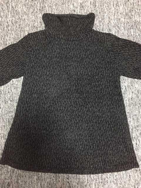 濃グレー系 ゆったりタートル 長袖Aラインニットカットソー M < 女性ファッション  濃グレー系 ゆったりタートル 長袖Aラインニットカットソー M  < 女性ファッションの