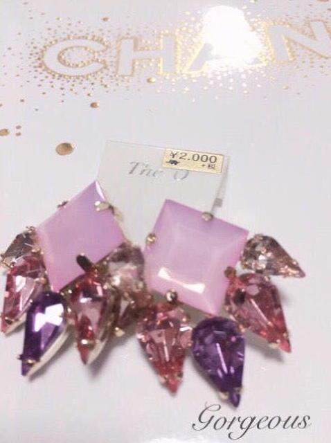 定価2,160円 ビジューピアス【新品未使用】Pink ピンク < 女性アクセサリー/時計 定価2,160円 ビジューピアス【新品未使用】Pink ピンク < 女性アクセサリー/時計の