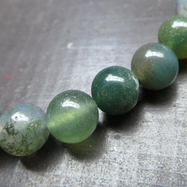 6ミリ玉 モスアゲートブレスレット < 男性アクセサリー/時計 6ミリ玉 モスアゲートブレスレット < 男性アクセサリー/時計の