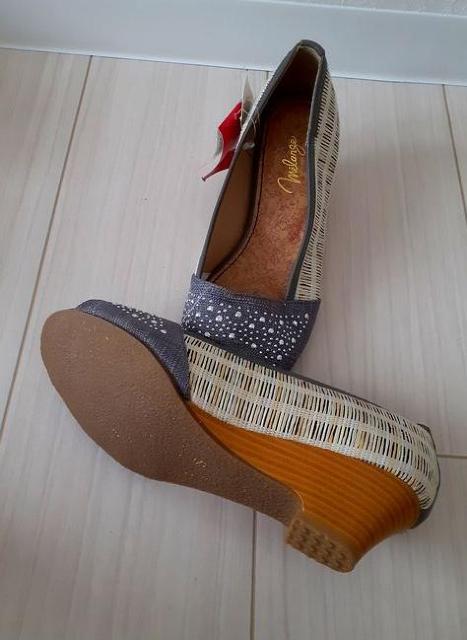 新品◆グレー サイドメッシュ ラインストーン パンプス サンダル S < 女性ファッション  新品◆グレー サイドメッシュ ラインストーン パンプス サンダル S < 女性ファッションの