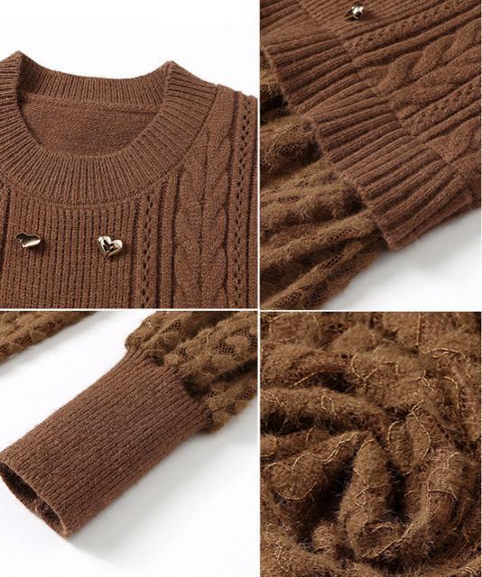 送料無料 新品 ニットワンピース ランタンスリーブ 上品 < 女性ファッション  送料無料 新品 ニットワンピース ランタンスリーブ 上品 < 女性ファッションの