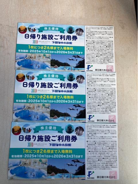 藤田観光株主優待券 日帰り施設ご利用券 3枚 < チケット/金券 藤田観光株主優待券 日帰り施設ご利用券 3枚 < チケット/金券の