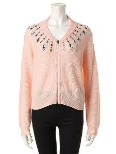 ROYALPARTYベビーピンクビジューニットシフォンカーディガンM < 女性ファッション  ROYALPARTYベビーピンクビジューニットシフォンカーディガンM  < 女性ファッションの