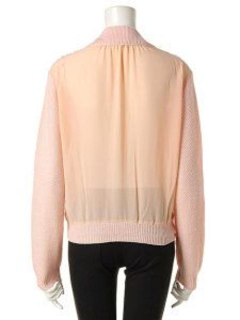 ROYALPARTYベビーピンクビジューニットシフォンカーディガンM < 女性ファッション  ROYALPARTYベビーピンクビジューニットシフォンカーディガンM < 女性ファッションの