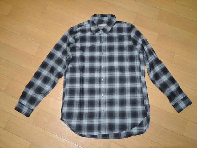 新品ナノユニバースnano・universeチェックシャツS灰黒長袖 < ブランド 新品ナノユニバースnano・universeチェックシャツS灰黒長袖 < ブランドの